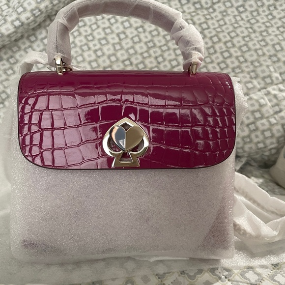 Kate Spade Romy Croc-embossed Mini Top-handle Satchel Crossbody and card holder - Picture 6 of 7